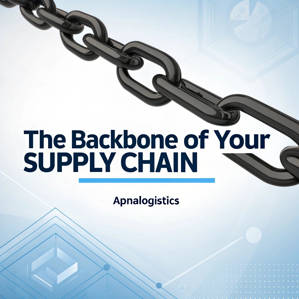 Abstract network graphic representing a connected and efficient supply chain.